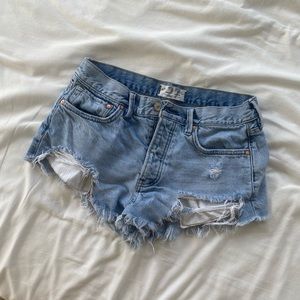 Free people denim cut off shorts